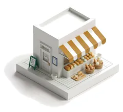 Échoppe en papier : boulangerie