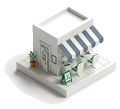 Échoppe en papier : salon de coiffure